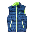 Kids Bodywarmer Embroidered Motorbike Design Lime Green