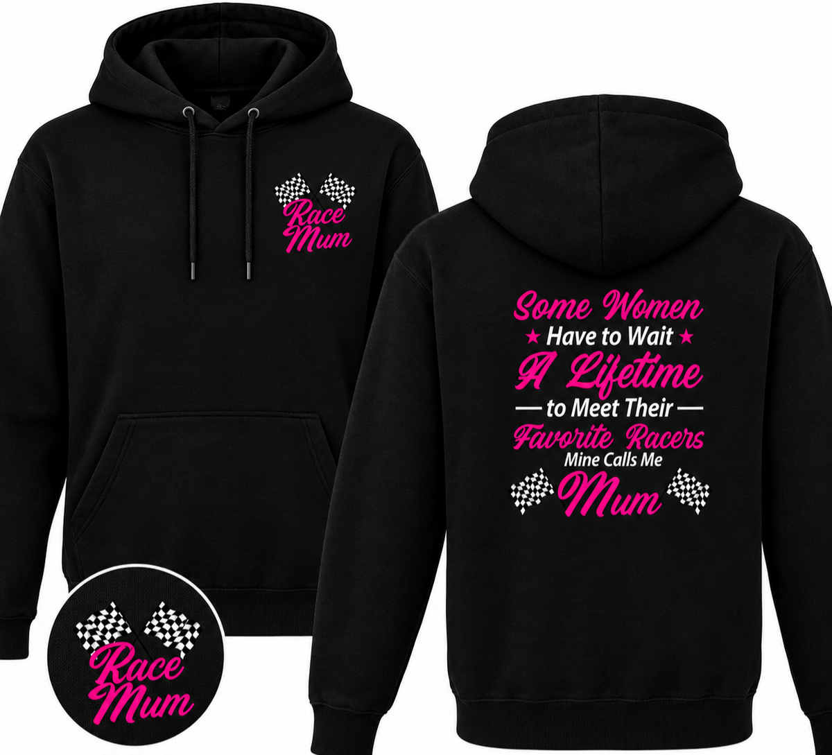 Racer Mum Black Hoody