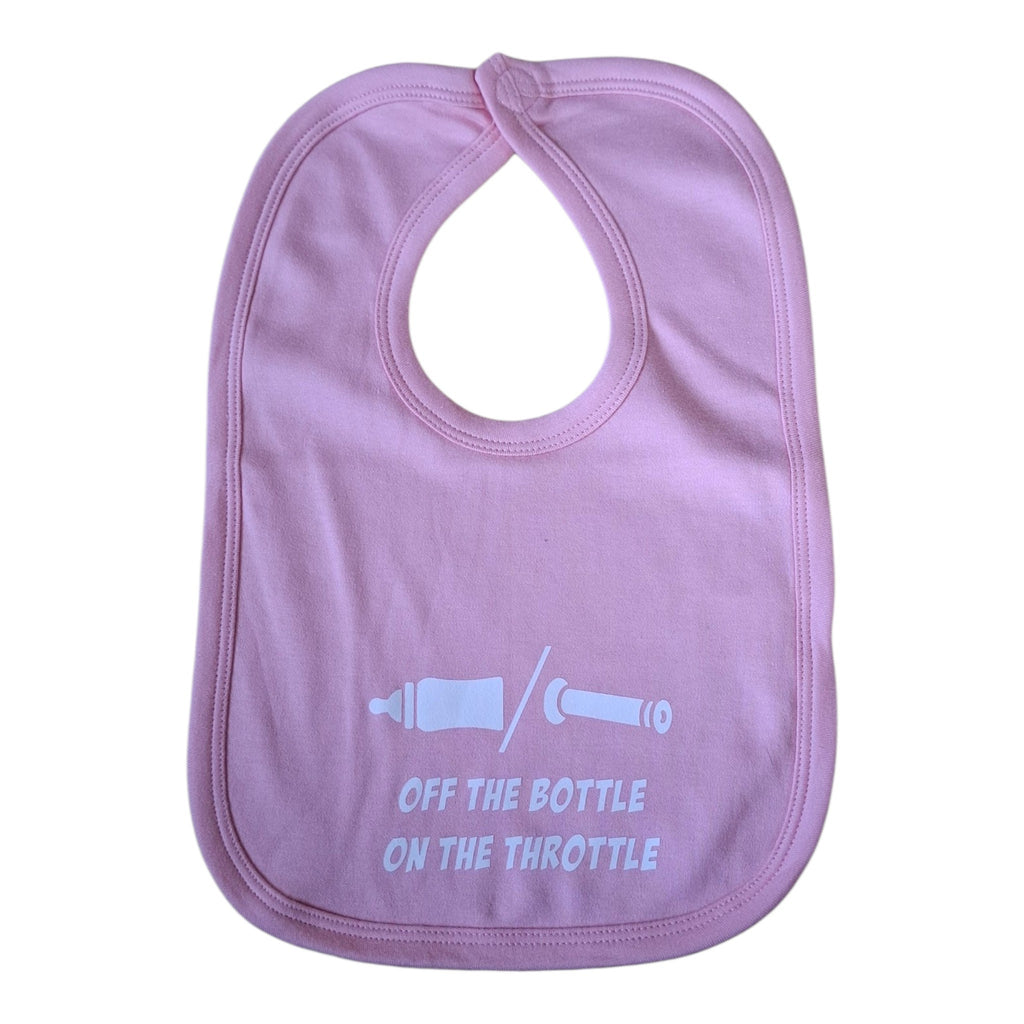 Off the Bottle on The Throttle Baby Bib