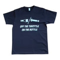 Off the Throttle On the Bottle Adult Fun Printed Tshirt