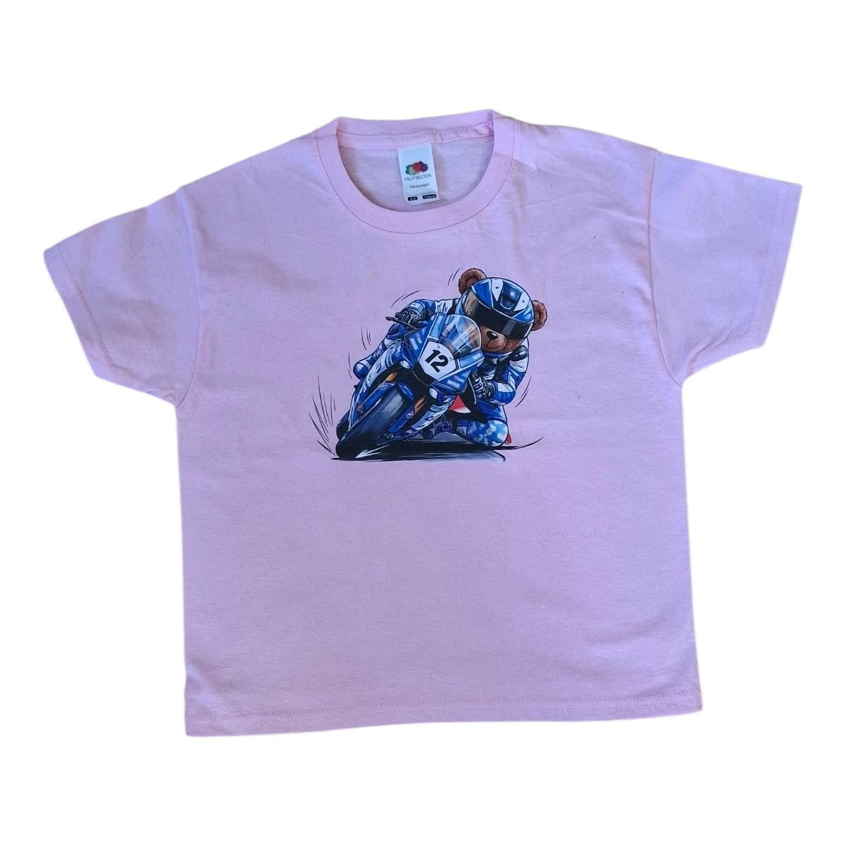 Racing Teddy Design Kids Tshirt